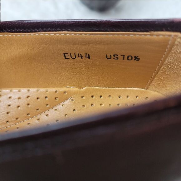 Massimo Emporio Tassel Loafers Mens 10.5 Burgundy Leather Made in Spain Unworn main image 11